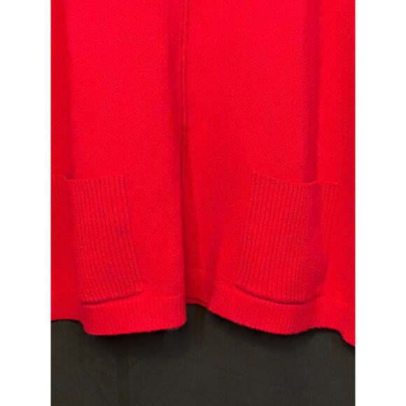J JILL Fall/Winter Red Sweater 3/4 Sleeve w/ Pockets Business Casual Holiday L - Picture 3 of 14